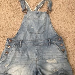 Forever 21 brand new short jean overalls